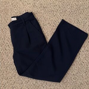 Abercrombie & Fitch Navy Wide-Leg Trousers